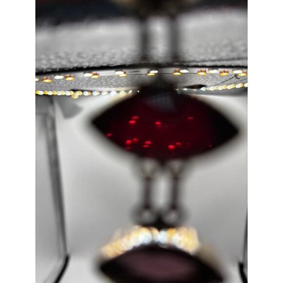 Sterling Silver Pink Red Marquis Gem Bracelet - Picture 4 of 16